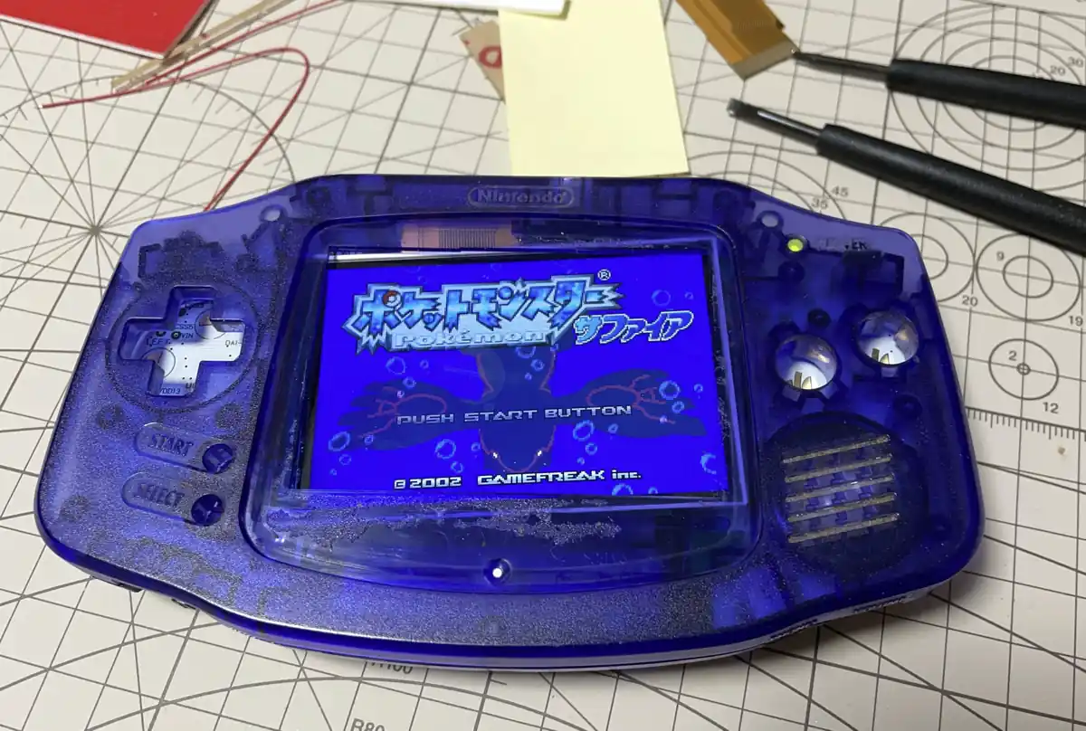 販売注文 【GBA】IPS液晶（V4.0）搭載 クリアグリーン（蓄光）No.0044