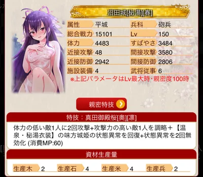 城姫クエスト極・蘆ノ湖龍哭秘伝　北条秘湯と箱の贄・沼田城[秘湯][春]