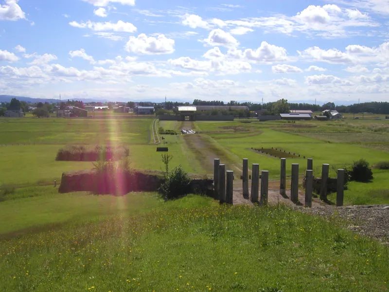 払田柵・政庁から南門への眺め