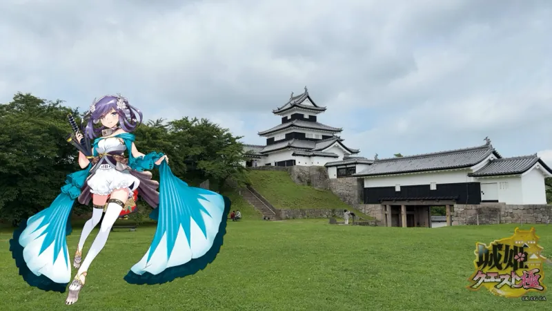 白河小峰城の三重櫓・全景